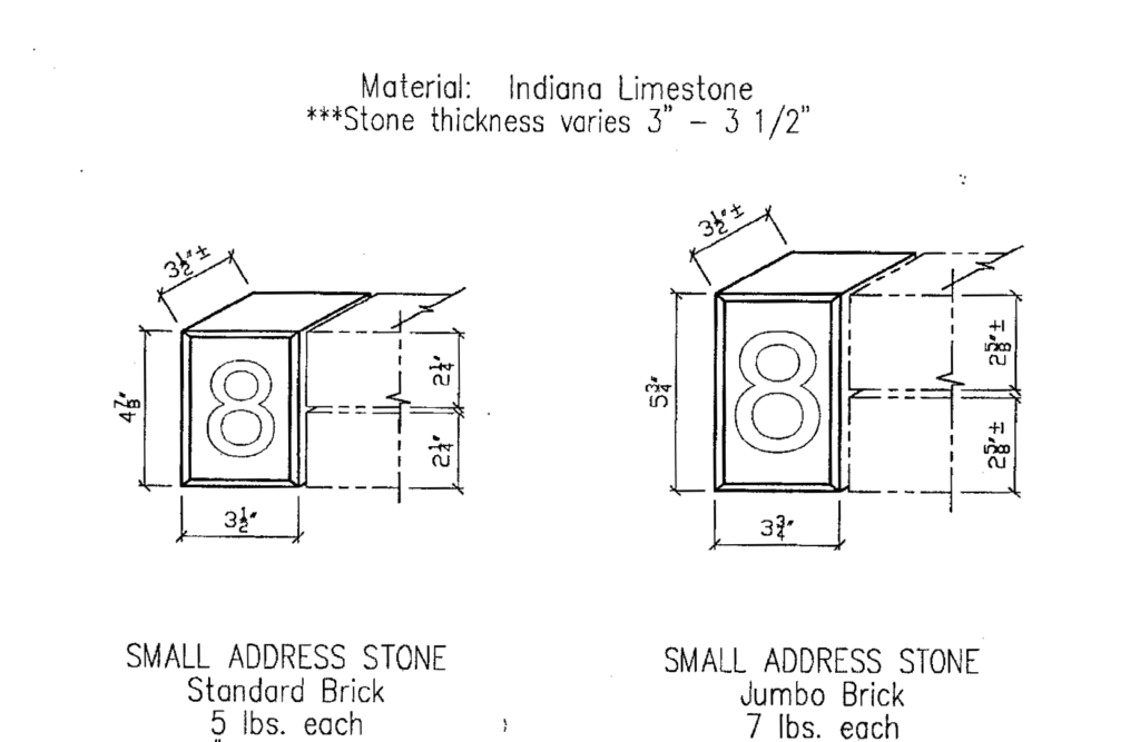 Limestone Address Stones